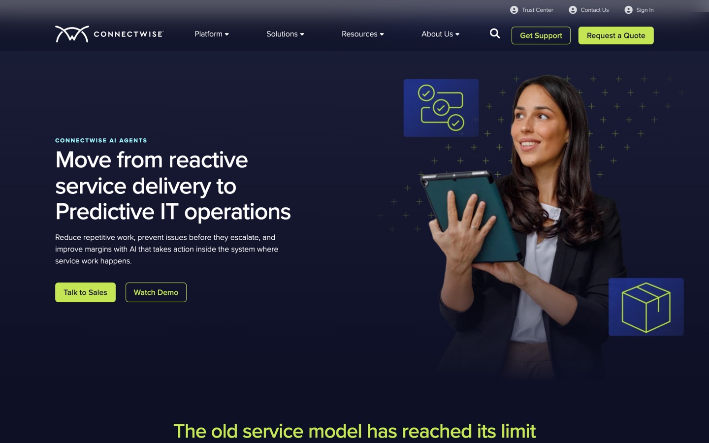 zofiQ on the ConnectWise AI Agents page, August 2026